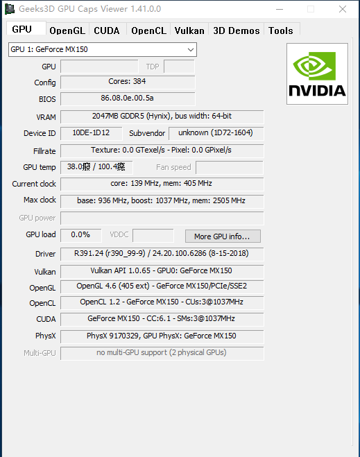 GPU Caps Viewer