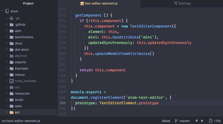 Atom text editor