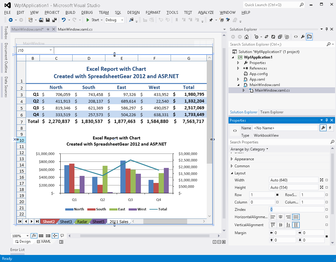 SpreadsheetGear For .net