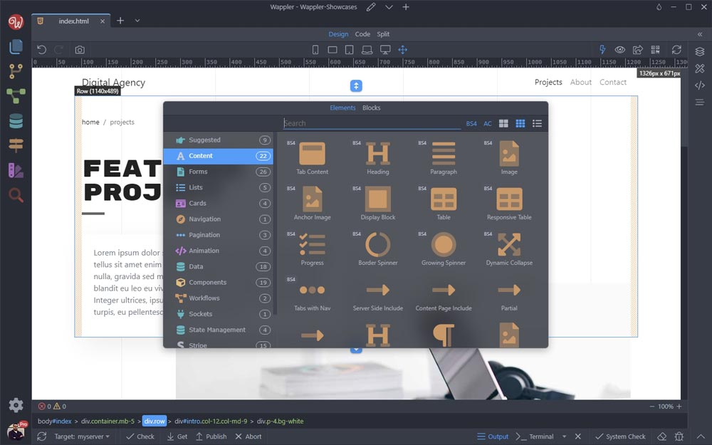 Wappler圖片 Web應(yīng)用程序生成器 Wappler Pro 4.9.0 x64 免費(fèi)版下載