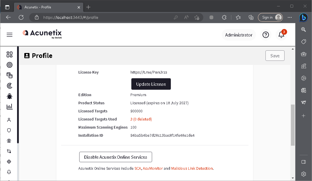  Acunetix Web Vulnerability Scanner