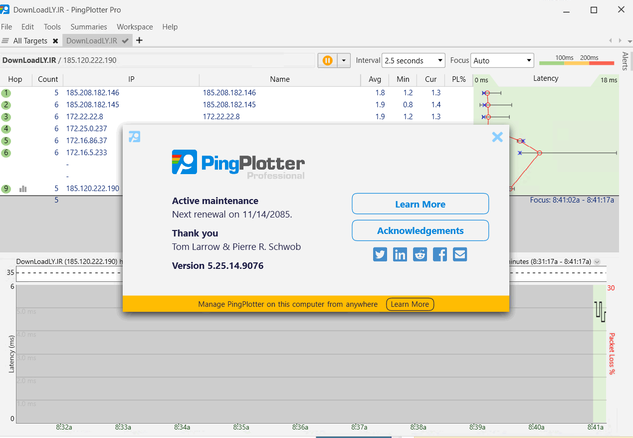 PingPlotter Professional 網(wǎng)絡(luò)管理網(wǎng)絡(luò)診斷工具