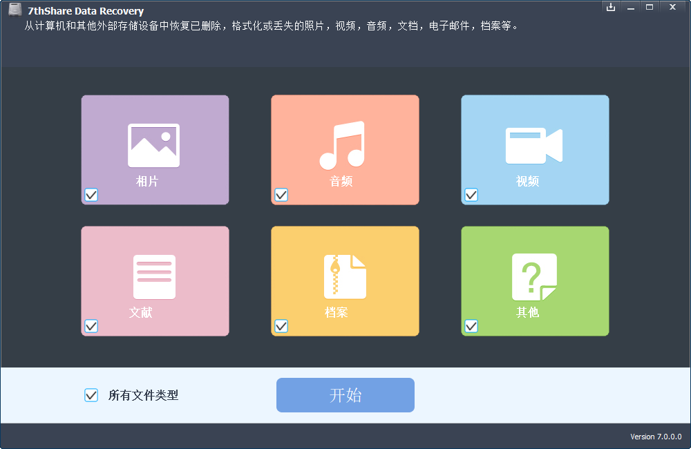 7thShare Data Recovery 7.0.0.0 電腦硬盤專業(yè)數(shù)據(jù)恢復(fù)軟件