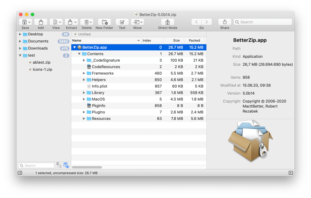 BetterZip v5.4.0 強大的解壓縮工具 蘋果電腦壓縮工具