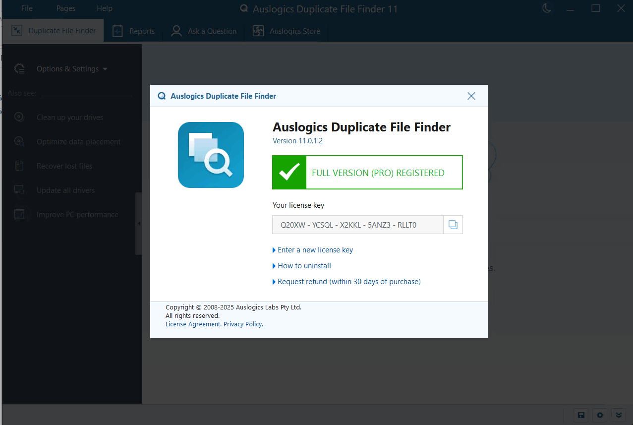  Auslogics Duplicate File Finder 重復文件查找工具
