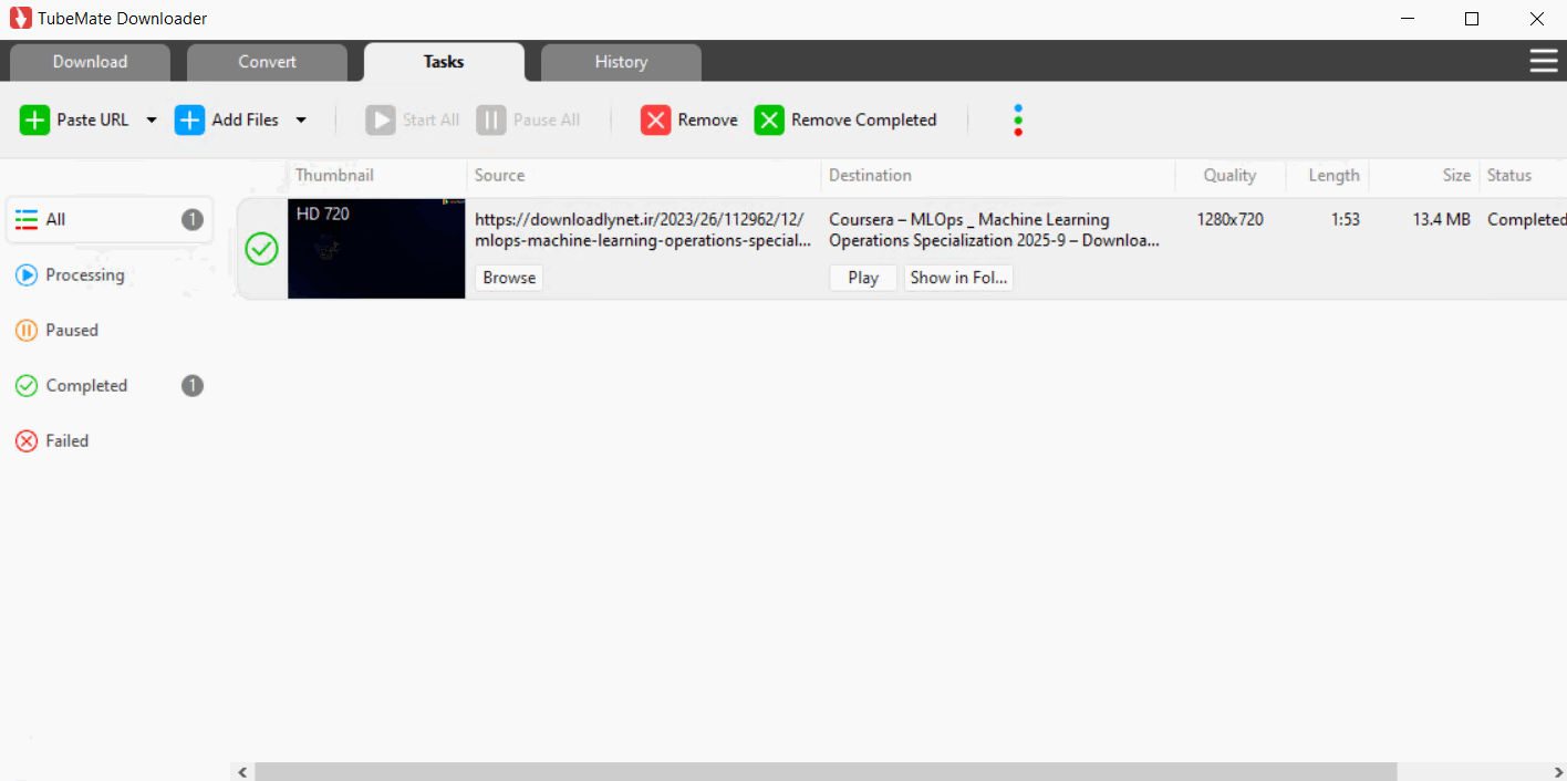 TubeMate Downloader 5.22.5 免費高清視頻下載工具