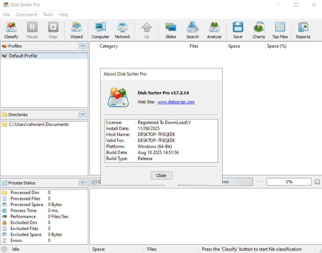 Disk Sorter 17.2.14 文件分類與磁盤空間分析工具 文件分類管理軟件